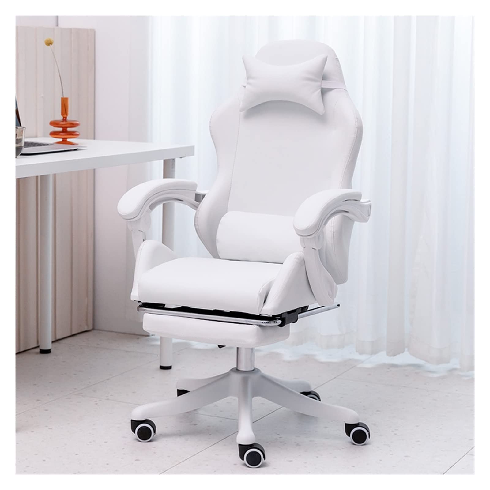 LEIGE Gaming Chair Net Red Live Broadcast Gaming Chair Home Office Computer Chair Lifting Computer Chair (Color : Argento, Size : Talla �nica)