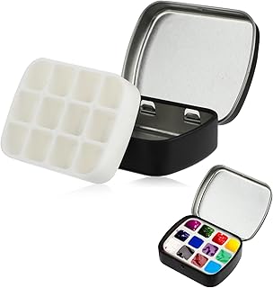 Mini Paint Tin Palette - 12 Wells With Lid