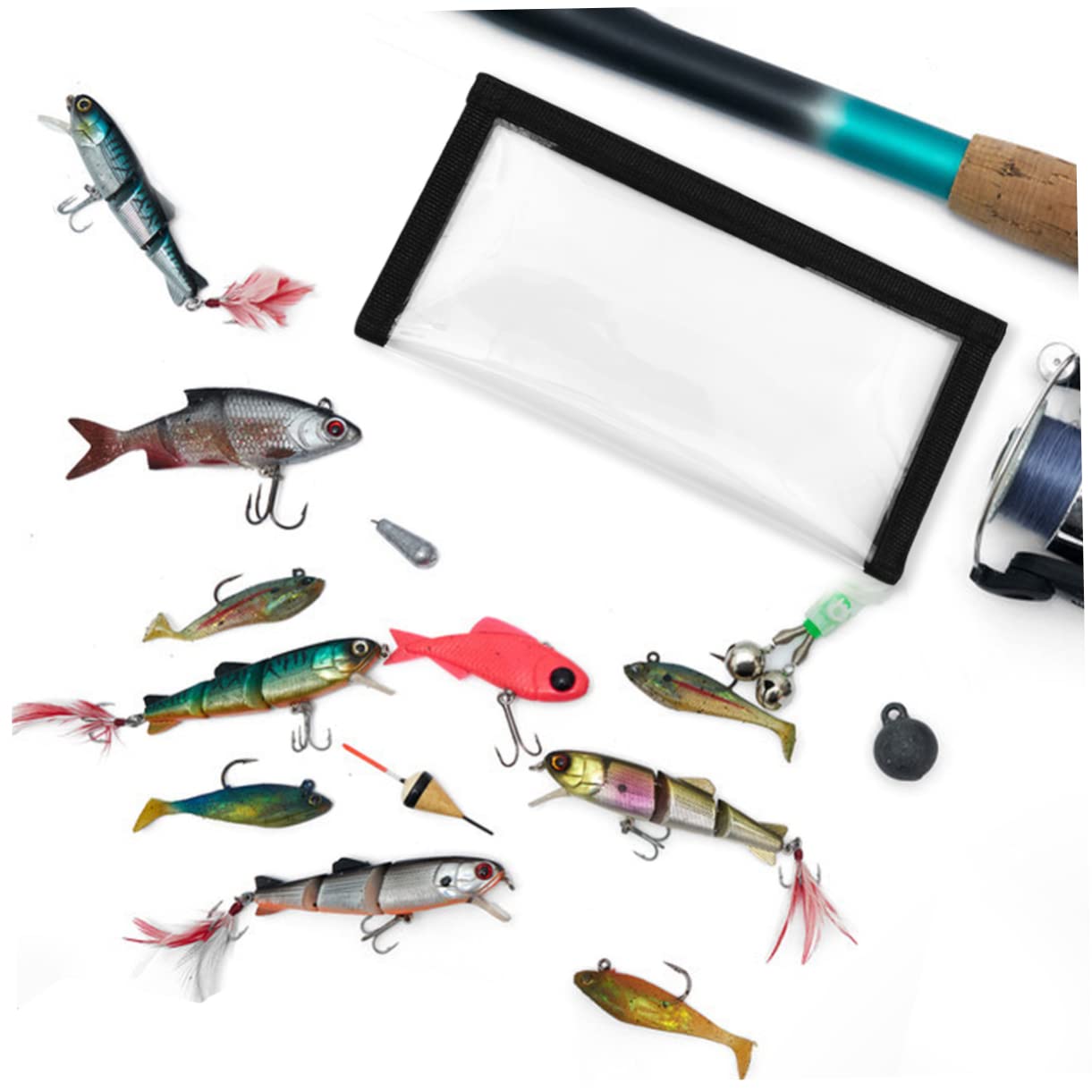 DECHOUS 5pcs Transparent Lure Wraps Durable Fishing Hook Covers Protects Baits from Tangling Puncture Resistant for Outdoor Fishing Activities