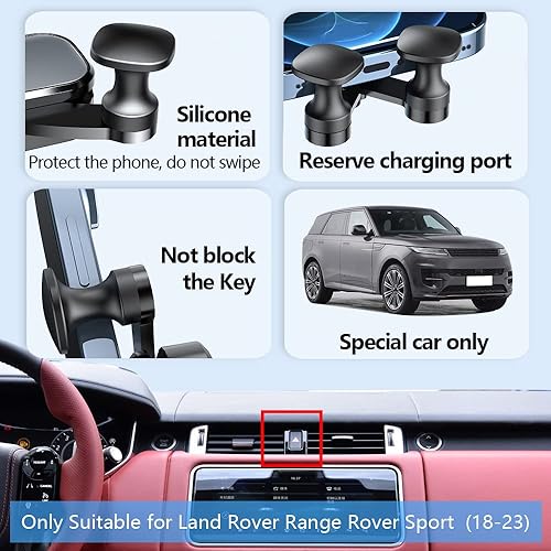 Miniatura 5 de Soporte para teléfono de coche para Land Rover Range Rover Sport Accesorios de automóvil, decoración interior, soporte para teléfono celular móvil