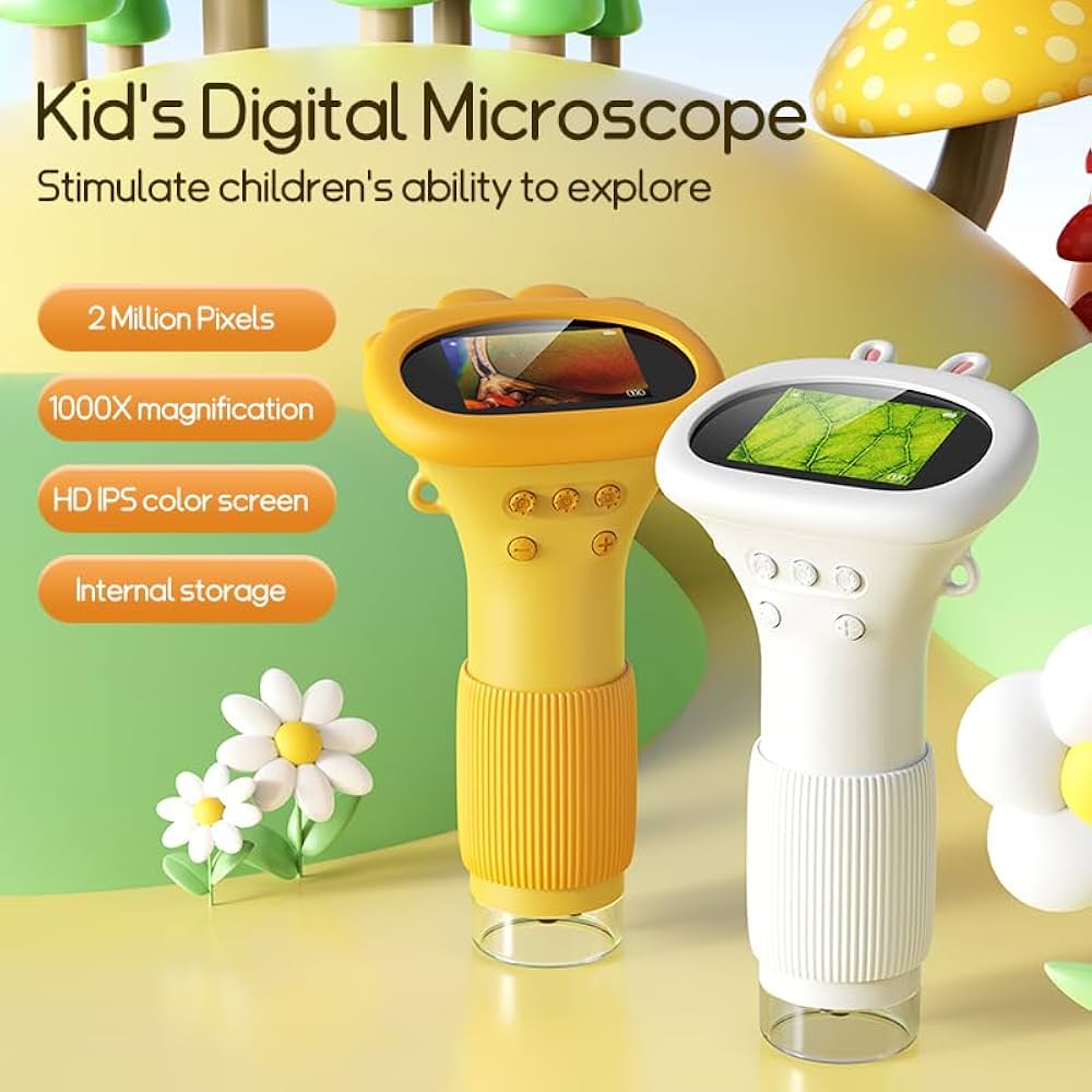 Amazon.com: Portable Digital Microscope for Kids with 2