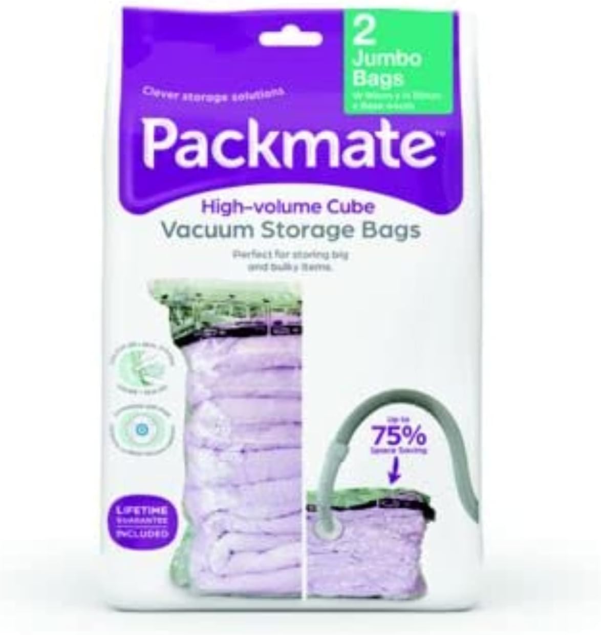 Pack-Mate Jumbo Volume Vacuum Bags, Pack of 2, 90 x 110 x 44cm