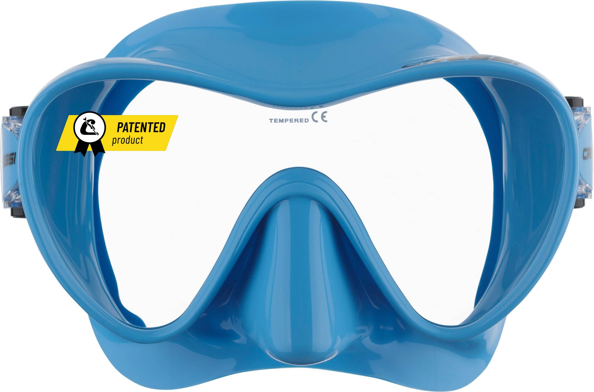 CRESSI F1 Mask Blue - Frameless Mask for Diving and Snorkeling, Blue, One Size, Unisex