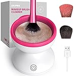 Alyfini Makeup Brush Cleaner Machine-Professional Electric Make up Brushes Cleaner Cleanser Solution for Kabuki Foundation Liquid Powder Face Makeup Self Tanner Brush,Gifts for Women Stocking Stuffers