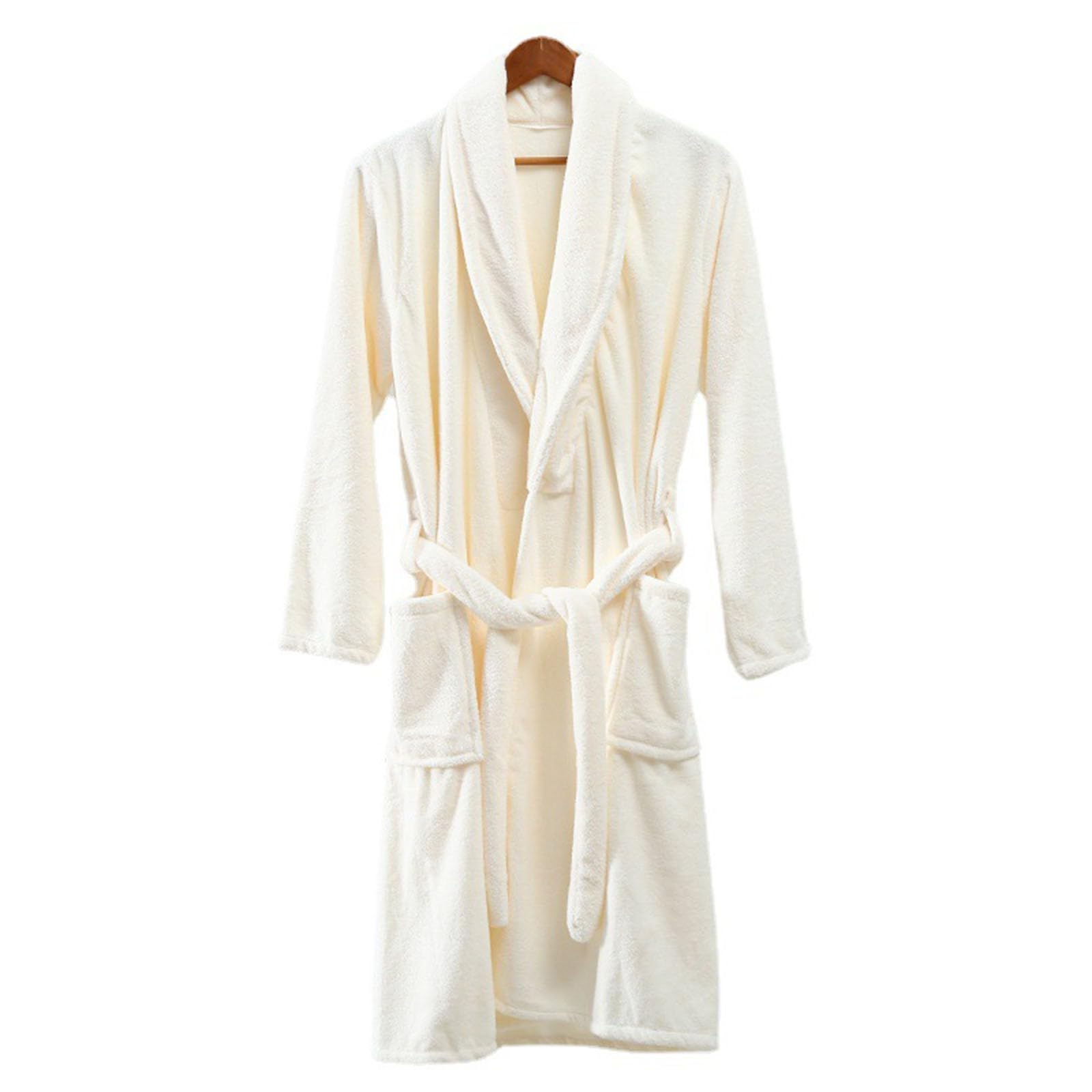 Peignoir de bain pour femme, moelleux, sans capuche, pyjama en tissu éponge