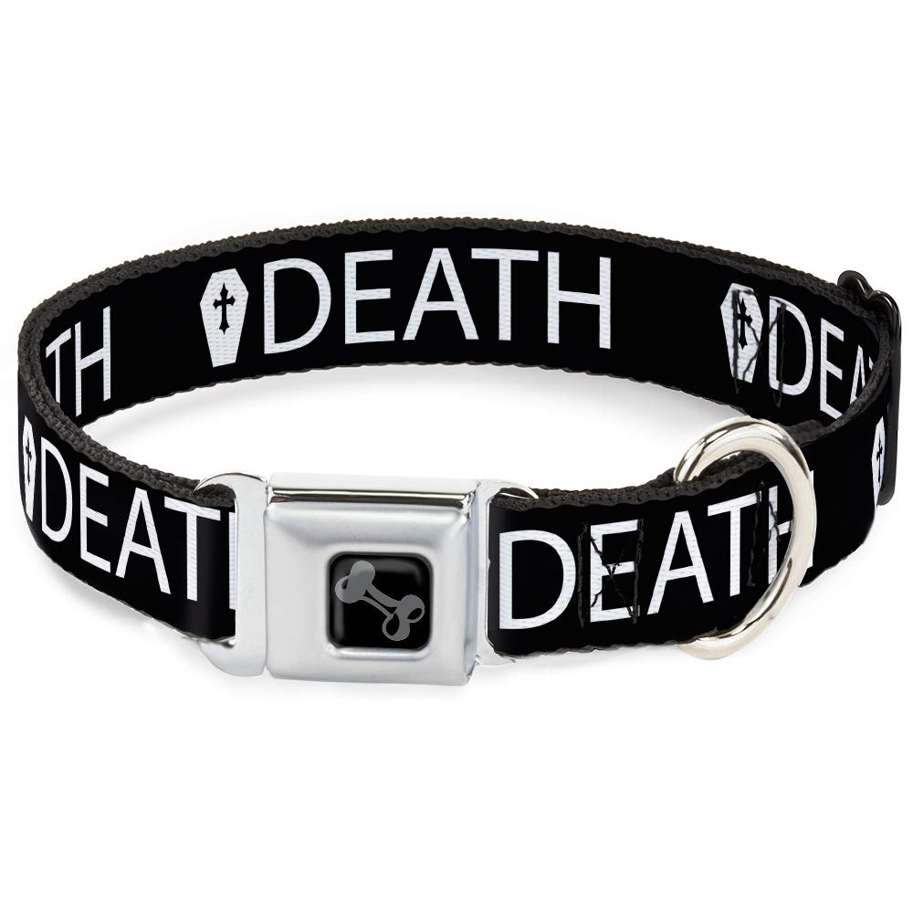 Collier pour chien boucle de ceinture en métal robuste motif cercueil gothique