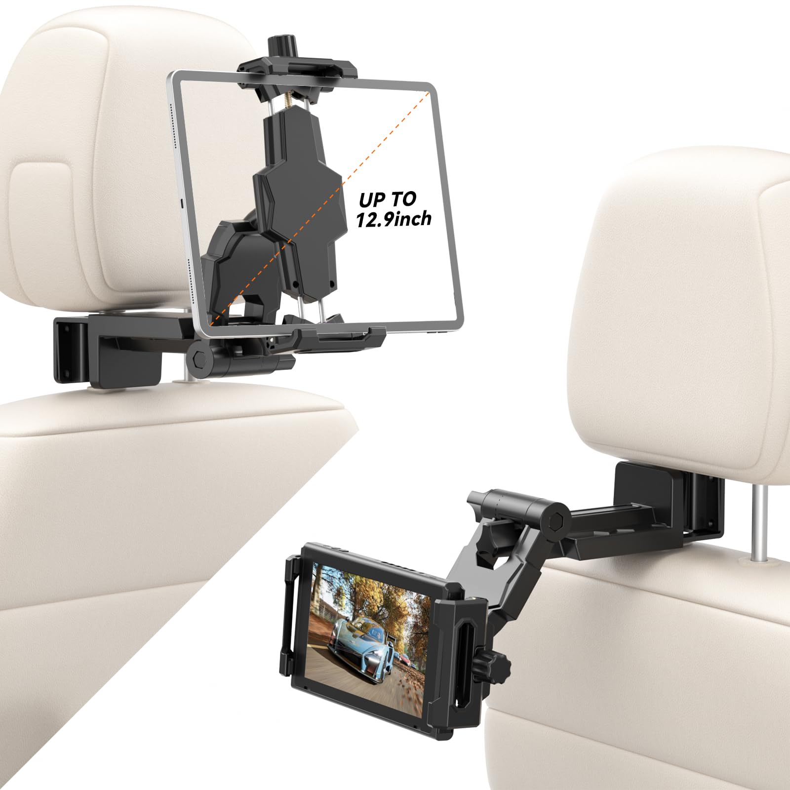 KDD Porta Tablet da Auto Regolabile a 360° Supporto per Sedile Posteriore Scrivania 4,7-12,9"
