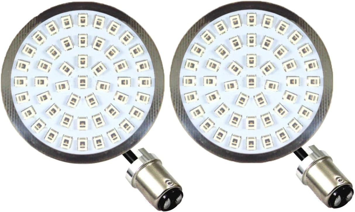 Eagle Lights Generation II 2 inch LED Premium Rear Turn Signals with Halo Running Light and Smoked Lenses for bullet style