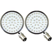 Eagle Lights 8748RTS-G2-S Generation II 2 Inch LED Rear Turn Signals, Brake and Running Lights Compatible With Harley-Davidson Motorcycles - Smoked Lenses / 1157 Base