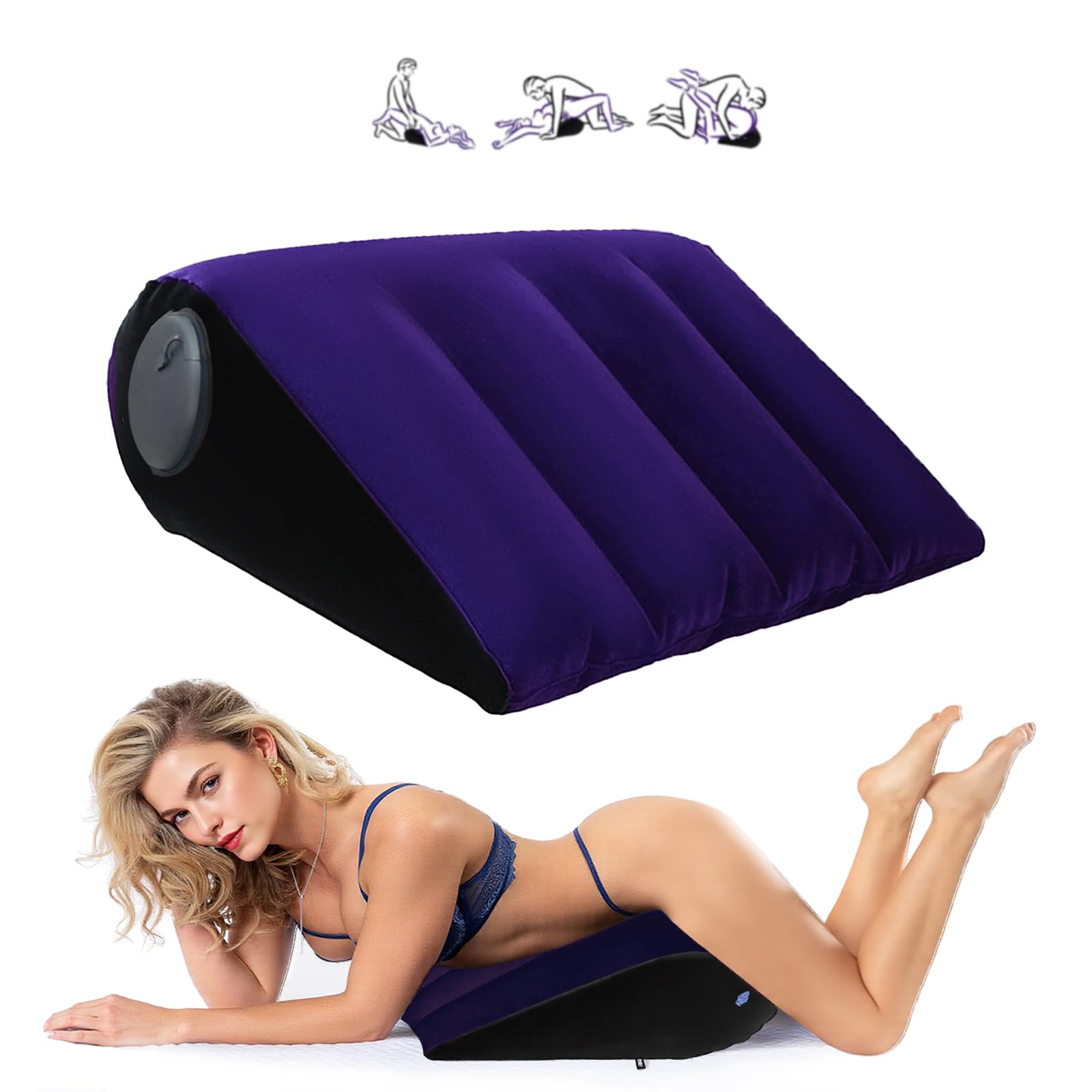 Cuscino Sessuale Gonfiabile con Foro – Cuscino Lombare per Coppie, Supporto per Posizioni Profonde, Giocattolo Erotico Intimo per Donna e Uomo