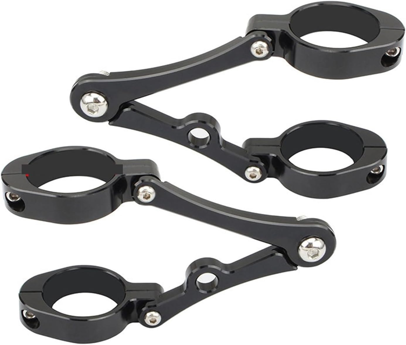 BEUTEE Motorcycle Headlight Bracket Mount Clamp 37-41mm 49mm 54mm Fork Tube Holder Black Compatible with Cafe Racer Universal (Color : 45-49mmBlack, Size : 7)