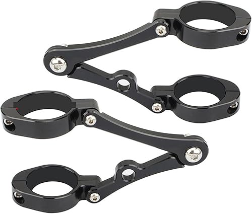 BEUTEE Soporte de montaje para faros delanteros de motocicleta 1.457-1.614 in, 1.929 in, 2.126 in, soporte de tubo de horquilla negro compatible con