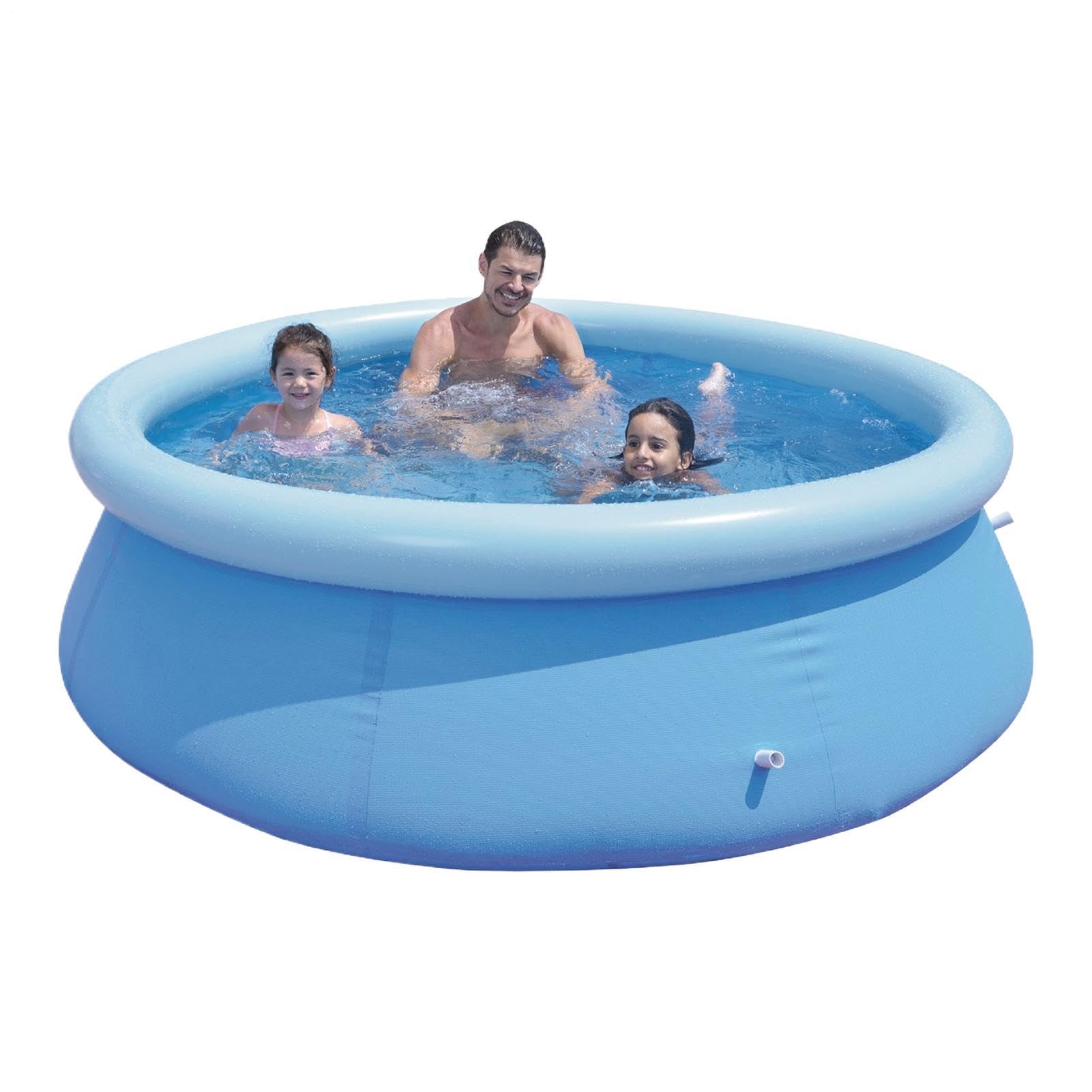 Piscina inflable para natación – PVC 168 x 51 cm 183 x 51 cm, | Piscina familiar al aire libre con marco y anillo superior inflable, plegable para niños | Backyard Garden Water Play