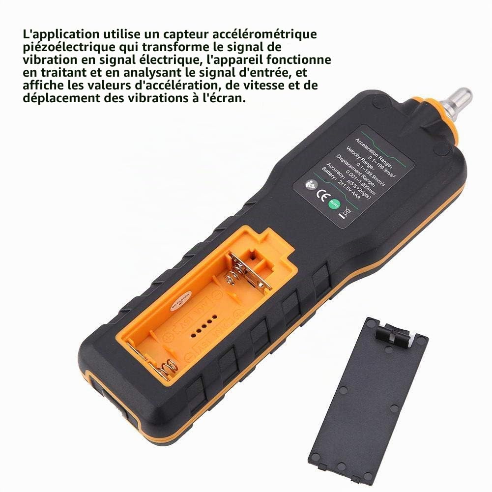 Walfront SW-65A Appareil de Mesure de Vibration Numérique Portable Vibromètre Analyseur Vibromètre Jauge