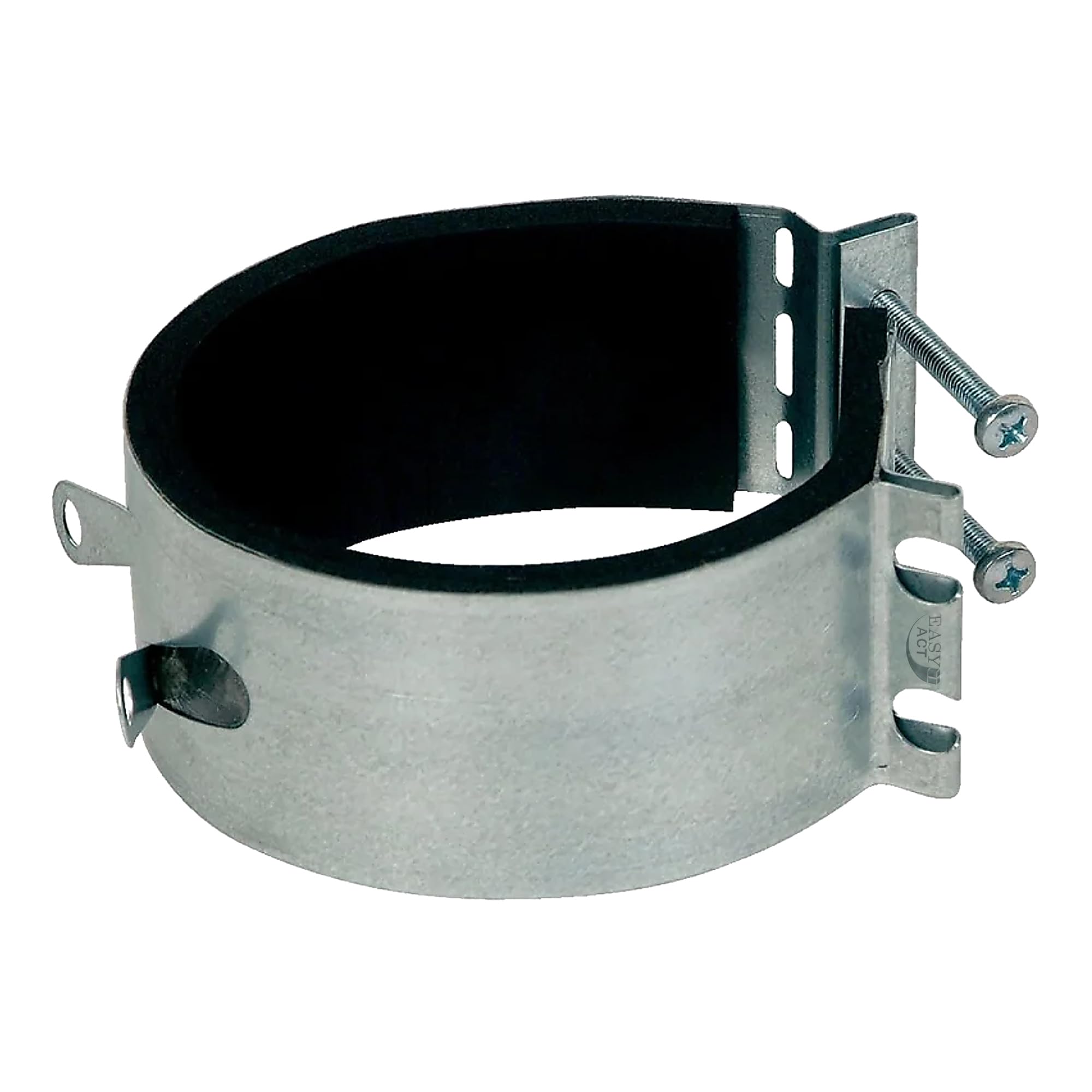 Easy Act Manchon de raccordement 160 mm avec joint EPDM, manchon de fixation anti-vibrations en acier galvanisé pour raccords de tuyaux ronds et de pièces moulées