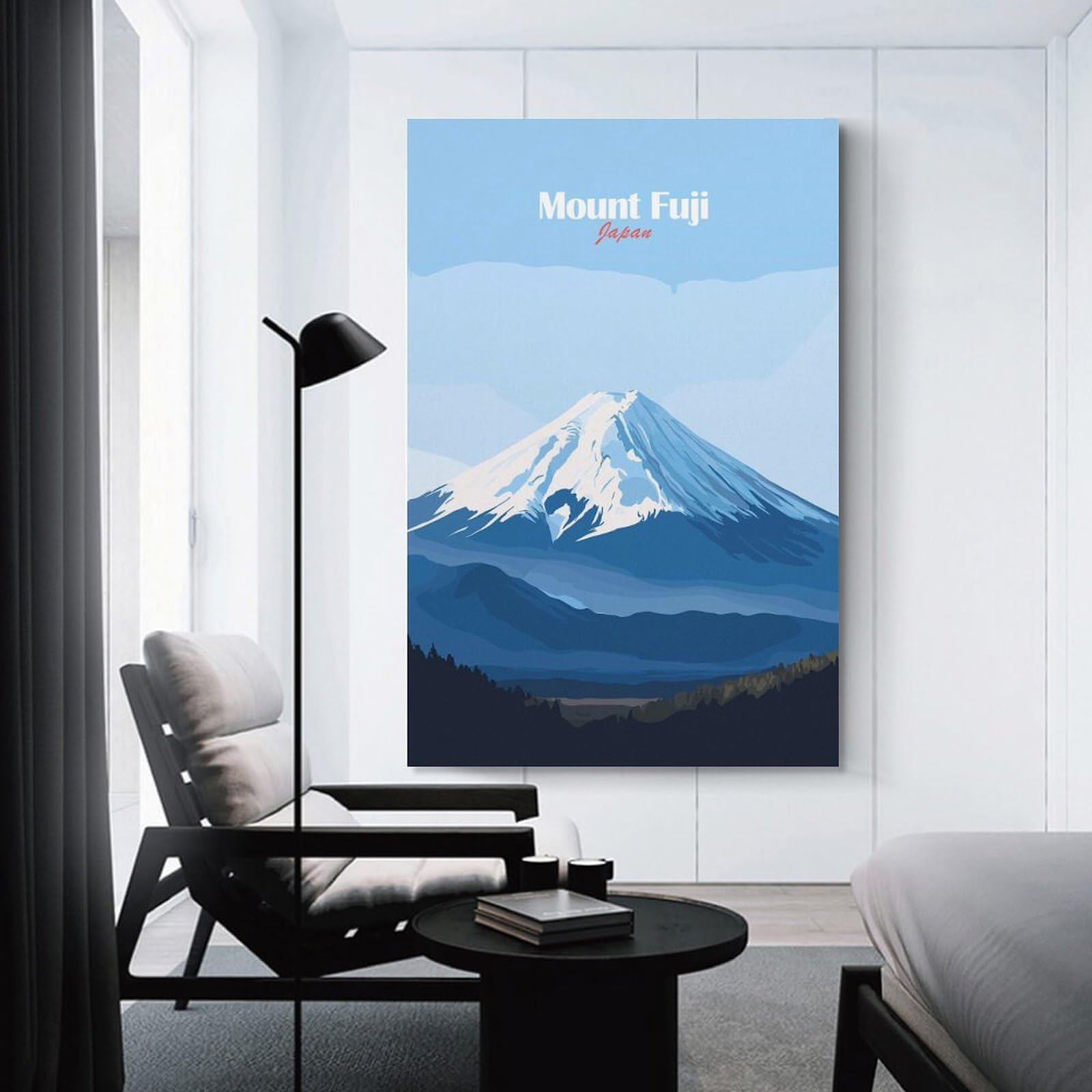 Junmoney Mount Fuji Japan Canvas Art Print, 08x12inch(20x30cm), for Picture Wall Styling in Lounge Or Bedroom, Wall Decor Suited to Curated Displays