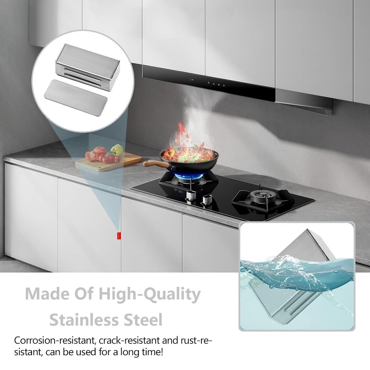 6 Calamite Per Mobili Autoadesive - Chiusura Magnetica Potente Per Porte E Ante | In Acciaio Inox - Foto 7