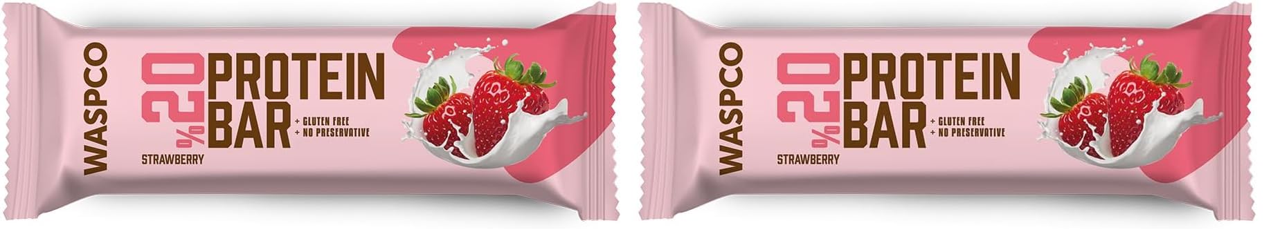 Waspco Çilekli Protein Bar 40g 2li paket