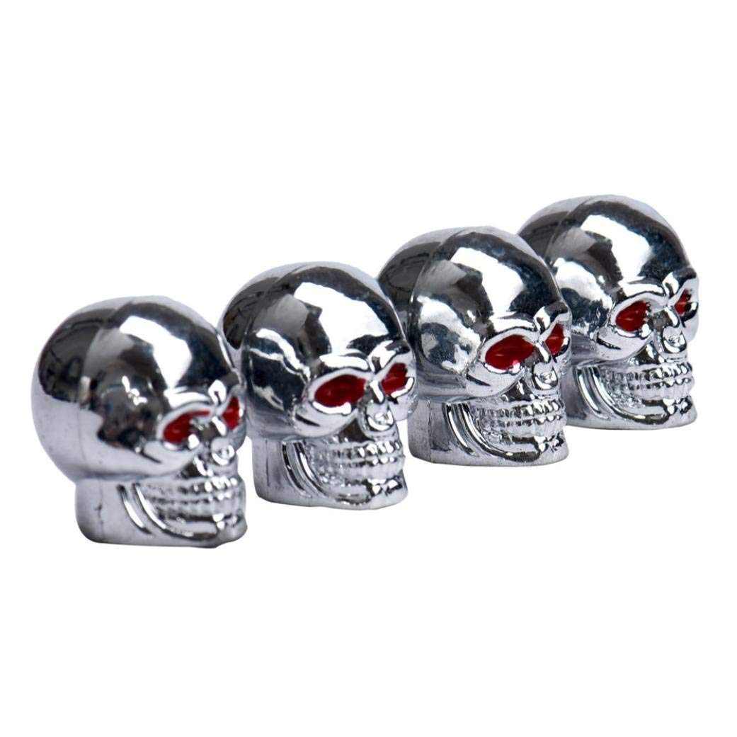 Lot de 4 bouchons de valve amusants pour valve de pneu de voiture - Universel - Pour voitures, SUV, vélo, camions, motos