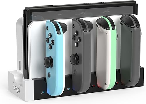 Miniatura 16 de Cargador para Switch 2: base de carga Joycon 1/2, carga rápida 8 en 1, estación de carga magnética inalámbrica portátil de doble dirección, Negro