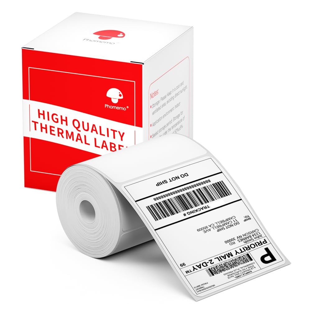 Phomemo M220 Thermal Labels, Address Labels Compatible with M221 M220 M200 M250 M260 3 Inch Label Maker, for Small Business, Logo, Mailing, Shipping,