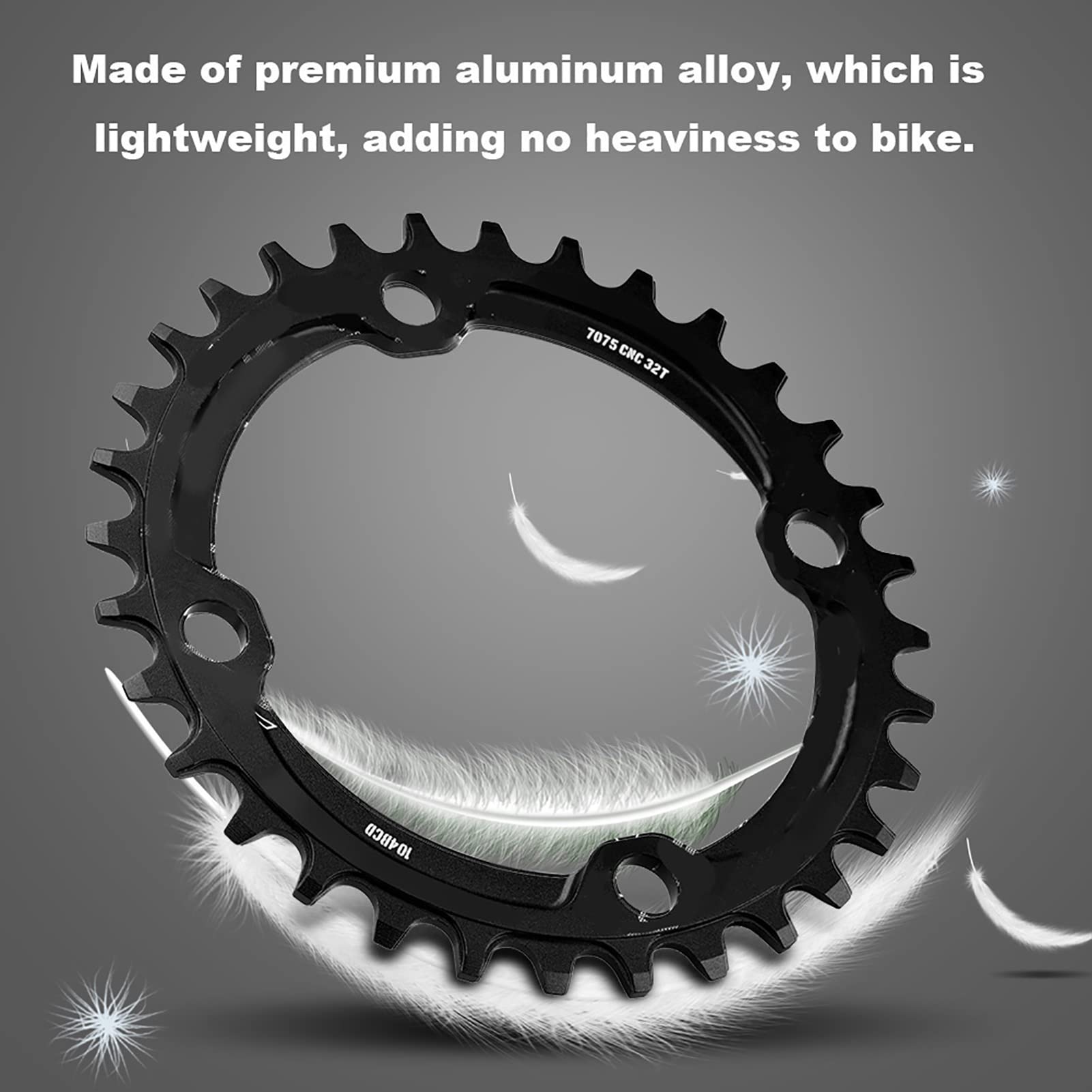 SolUptanisu Chainring 28 Teeth 104 mm, Bicycle Rats 32/34/36/38 