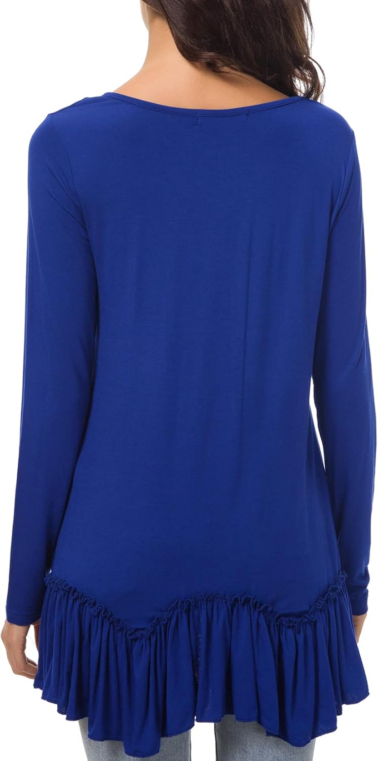 Urban CoCo Women's Casual T-shirt Solid Long Sleeve Tunic Tops - Image 5