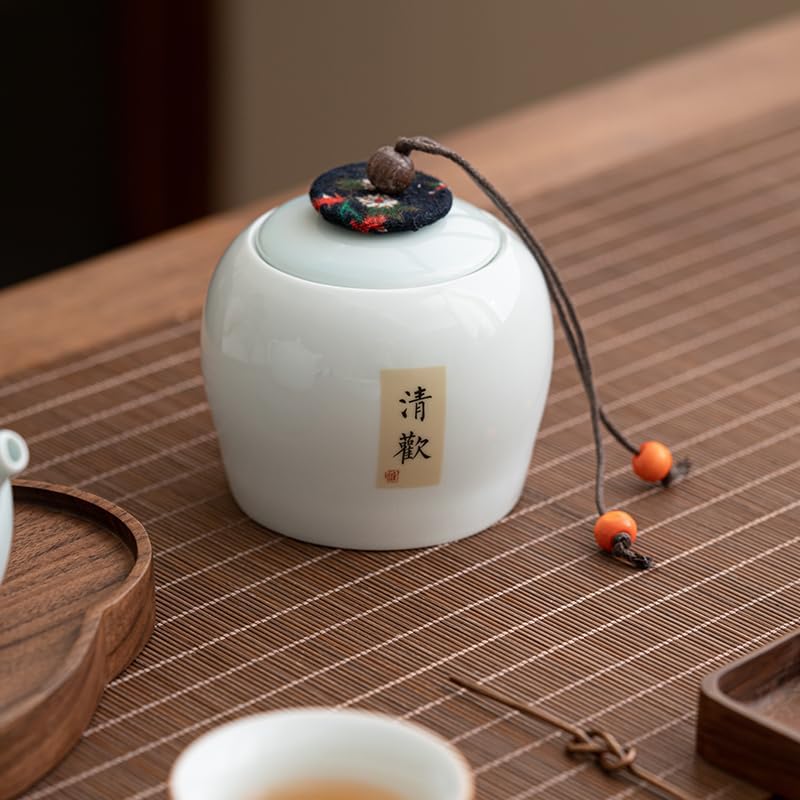 茶道具 鹿背山焼 楽土窯 福田翔作 山水染付 茶碗 共箱