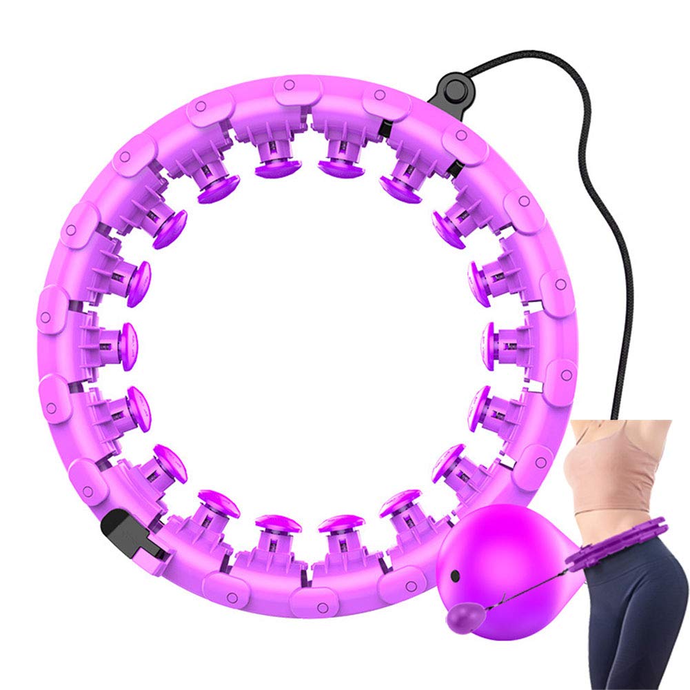 uniyuki Weighted Smart Hoola Hoop for Adults and Kids Adjustable Weight Exercising 360 Degree Massage Abdomen Fitness Hoop Weight Loss Massage Hoola Hoops