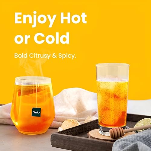 Vista 98 de Teaniru, Paquete surtido de muestras de té, 8 sabores exóticos de bienestar, envueltos individualmente en bolsas de té piramidales, ingredientes