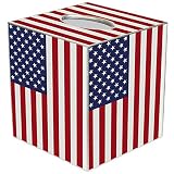 Paper Mache Tissue Box Cover 5 L x 5 W x 5.75 H Easily slides over a tissue box. Hand Made in USA