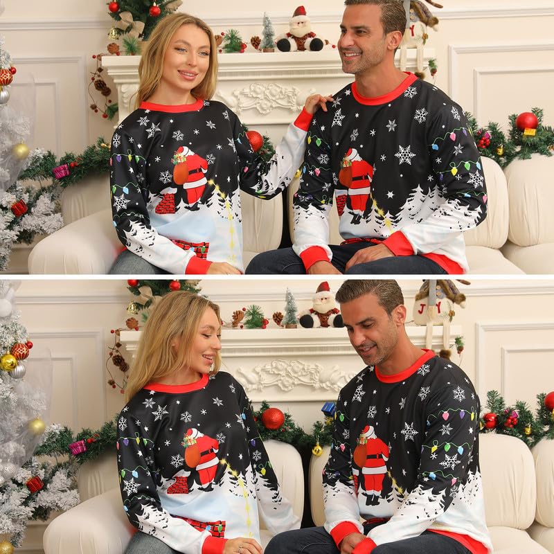 Santa Weeing on the Chimney Christmas Sweatshirt - Image 4