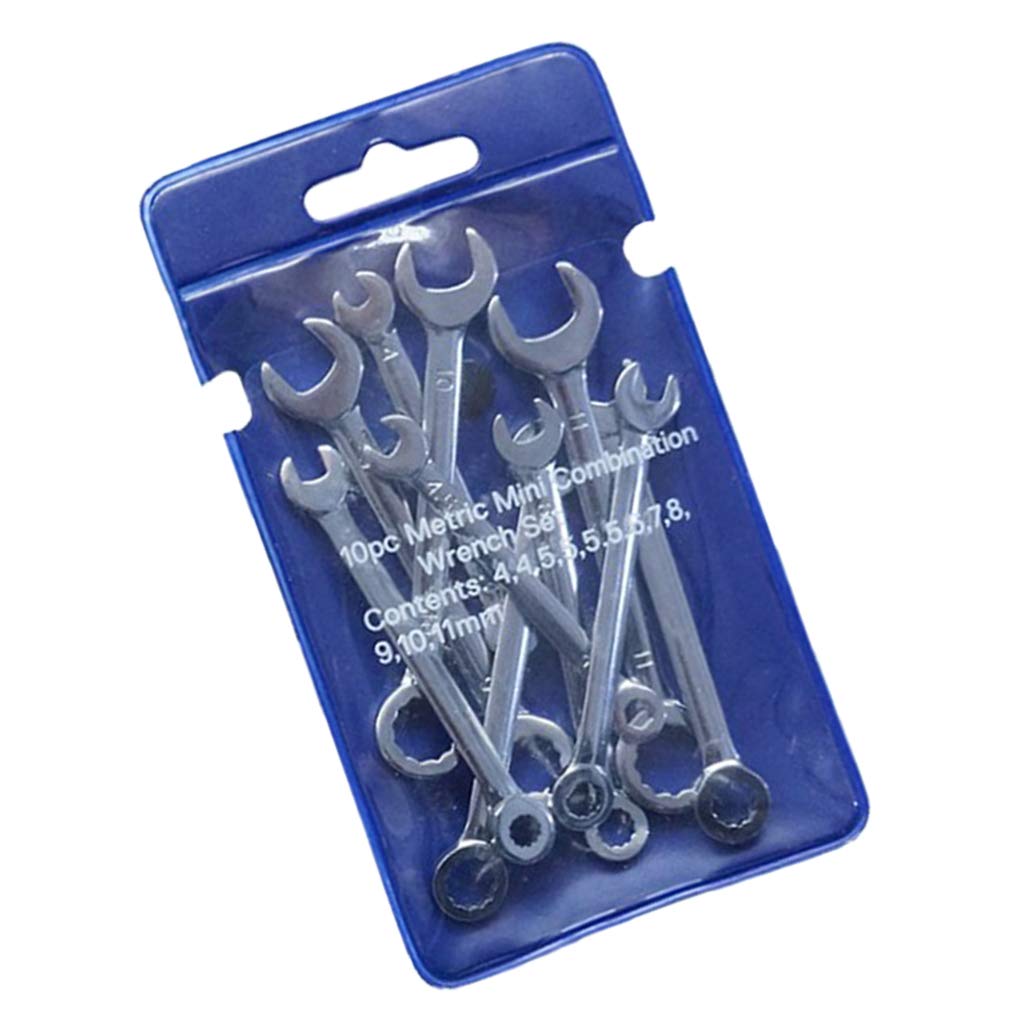 Skkwjege Metric Set 10 Pieces Combination Spanner Wrench Set Mini Wrench Set