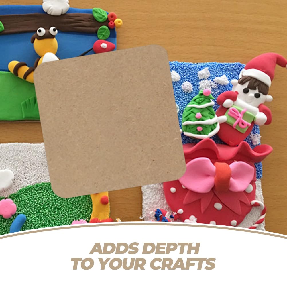 DIYEAH 10pcs Clay Backing Board Blank Wood Board Pottery Art Board DIY Supplies Pottery Board for Clay Pottery Boards Clay Board Clay Crafts Plate Clay Crafting Board Wood Pottery Board