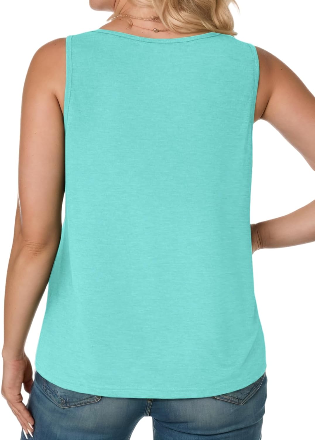 VISLILY Womens-Plus-Size-Tank-Tops 2026 Casual V Neck Sleeveless T Shirts Flowy Pleated Tunics Trendy Cute Blouses XL-5XL - Image 3