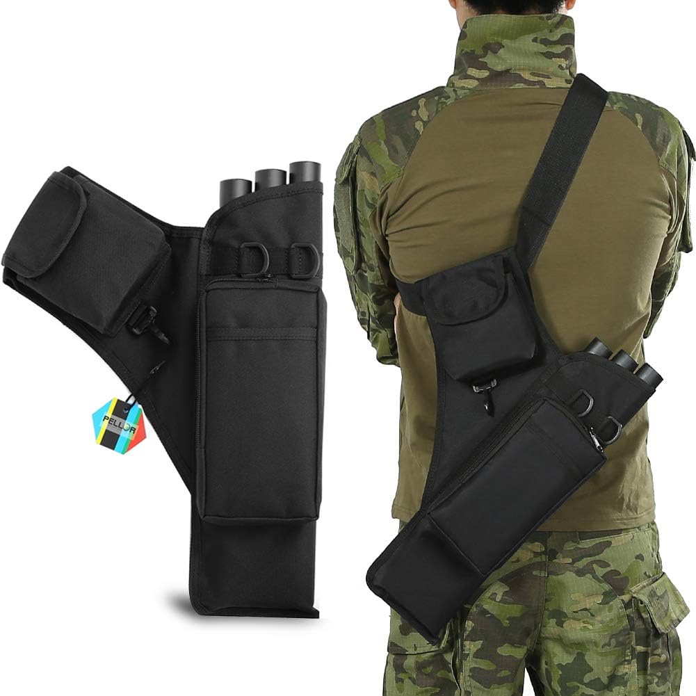 PELLOR Archery Quiver, Oxford 3Tube Training Archery