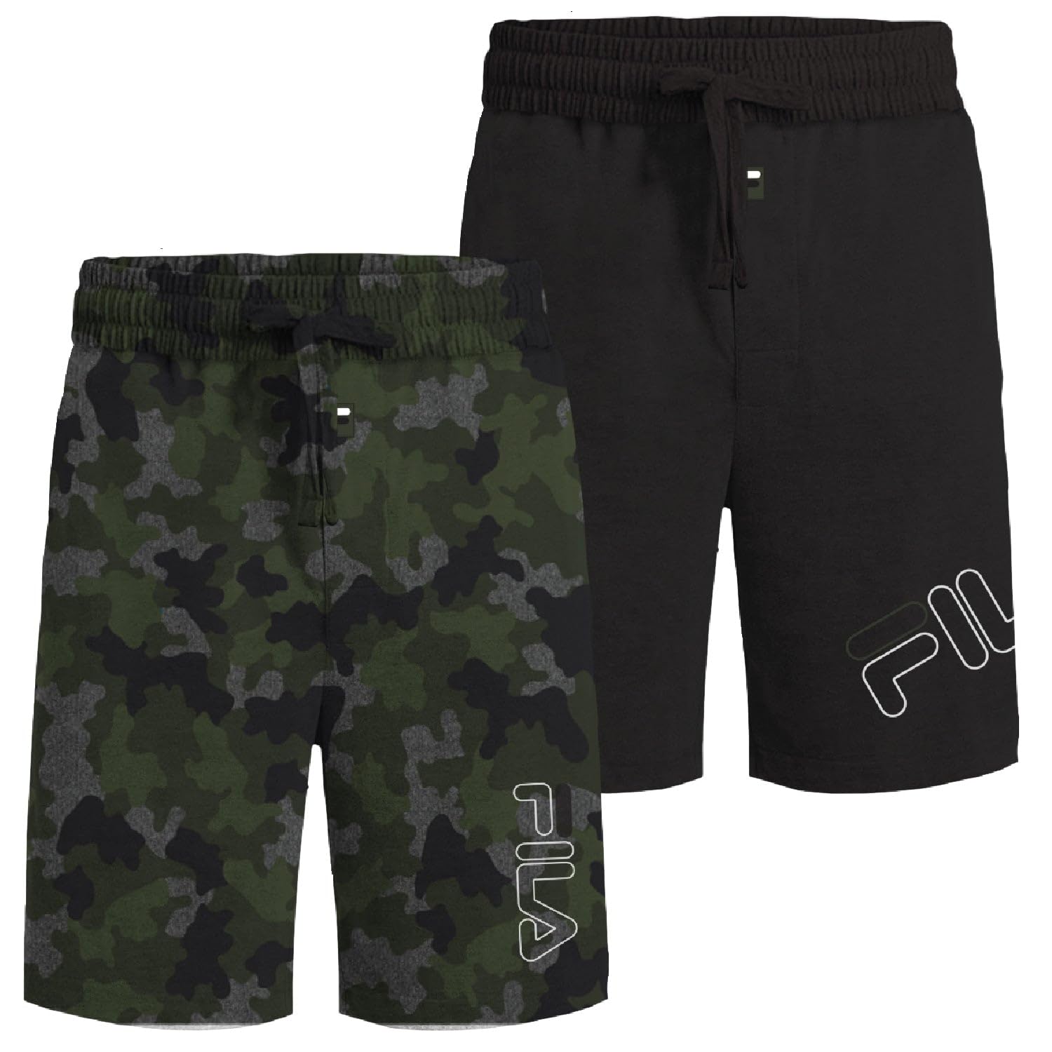 Fila Men's 100% Brushed Jersey Pajama Night Sleep Short, Various Pack Size Options (Single Pack or 2 Pack)