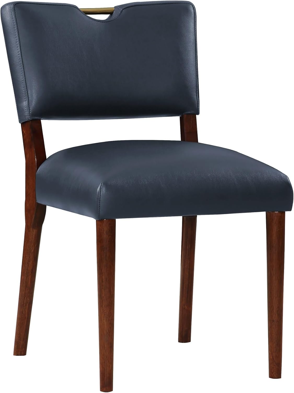 Midnight Blue Faux Leather Dining Chair - Set of 2,for the Kitchen