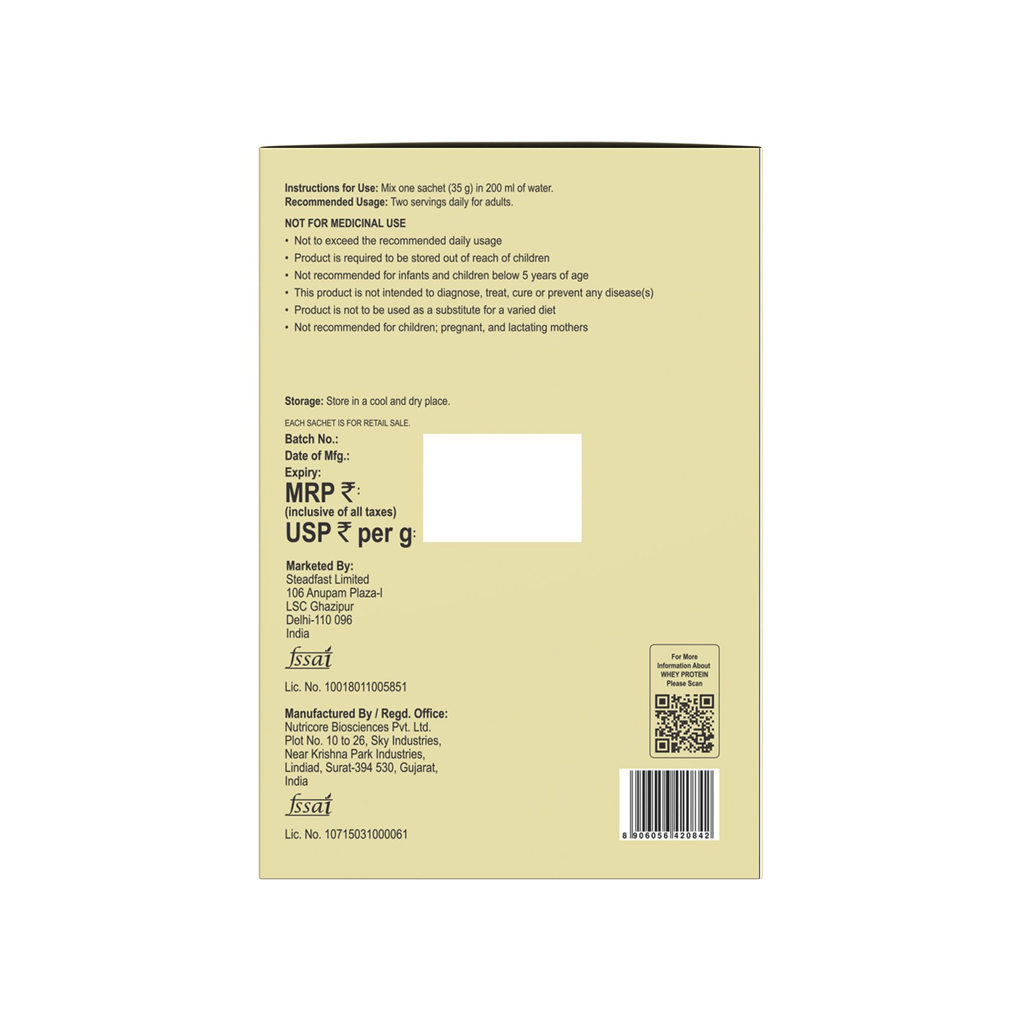 Steadfast Nutrition WHEY PROTEIN Concentrate (1.05kg), Chocolate, 30 Serv — Amazon image 7
