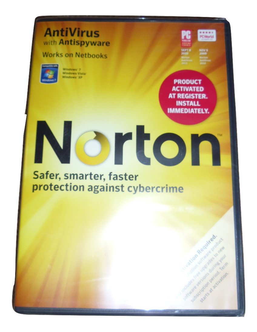 Norton by AntiVirus with Antispyware Windows 7 Vista XP Computer Download Software Install Disc