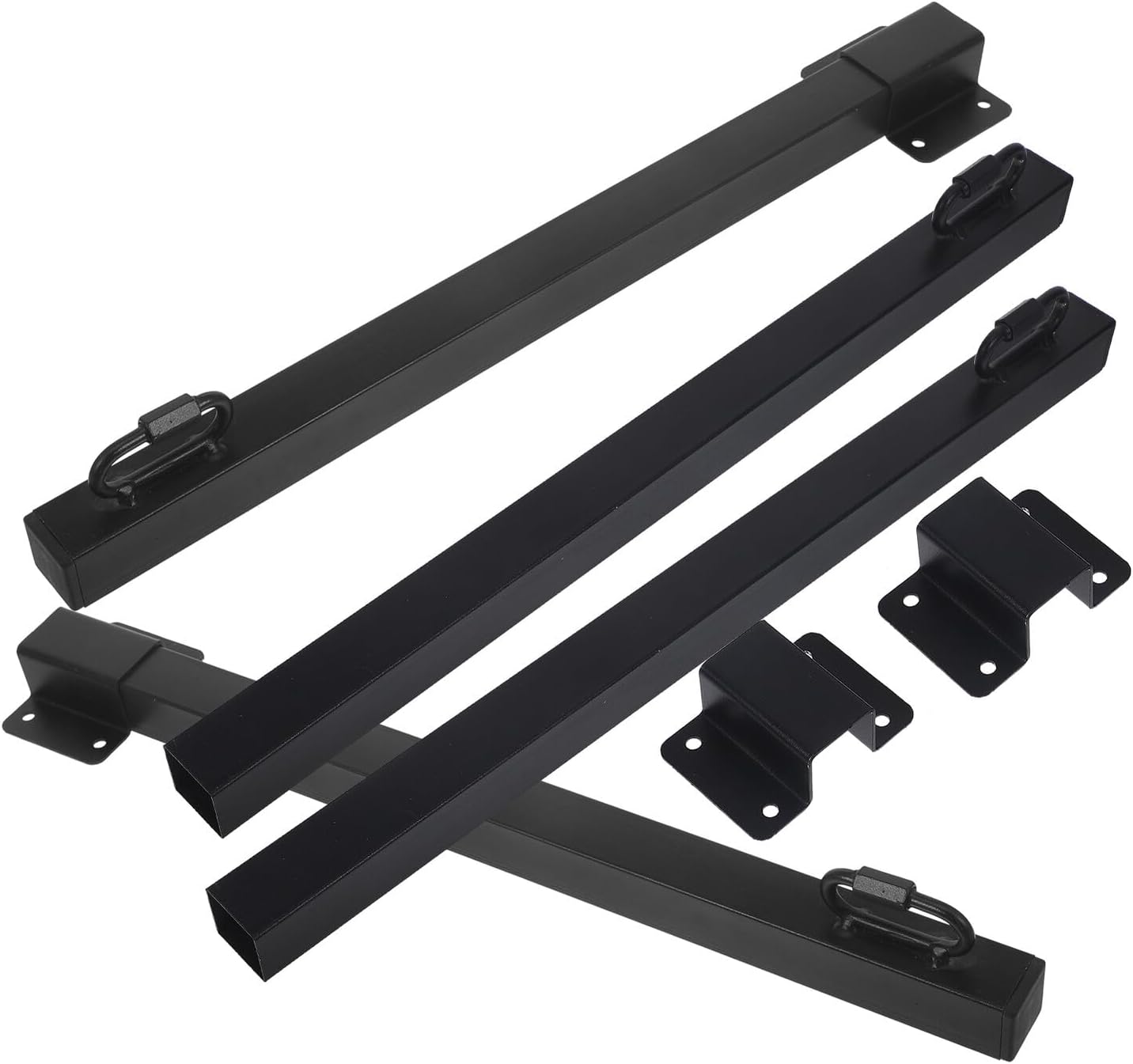 GALPADA 4pcs Outdoor String Light Poles Metal Hanging Poles for Patio Garden Fence Bird Feeder Holder 40cm Square Tube Support Stands