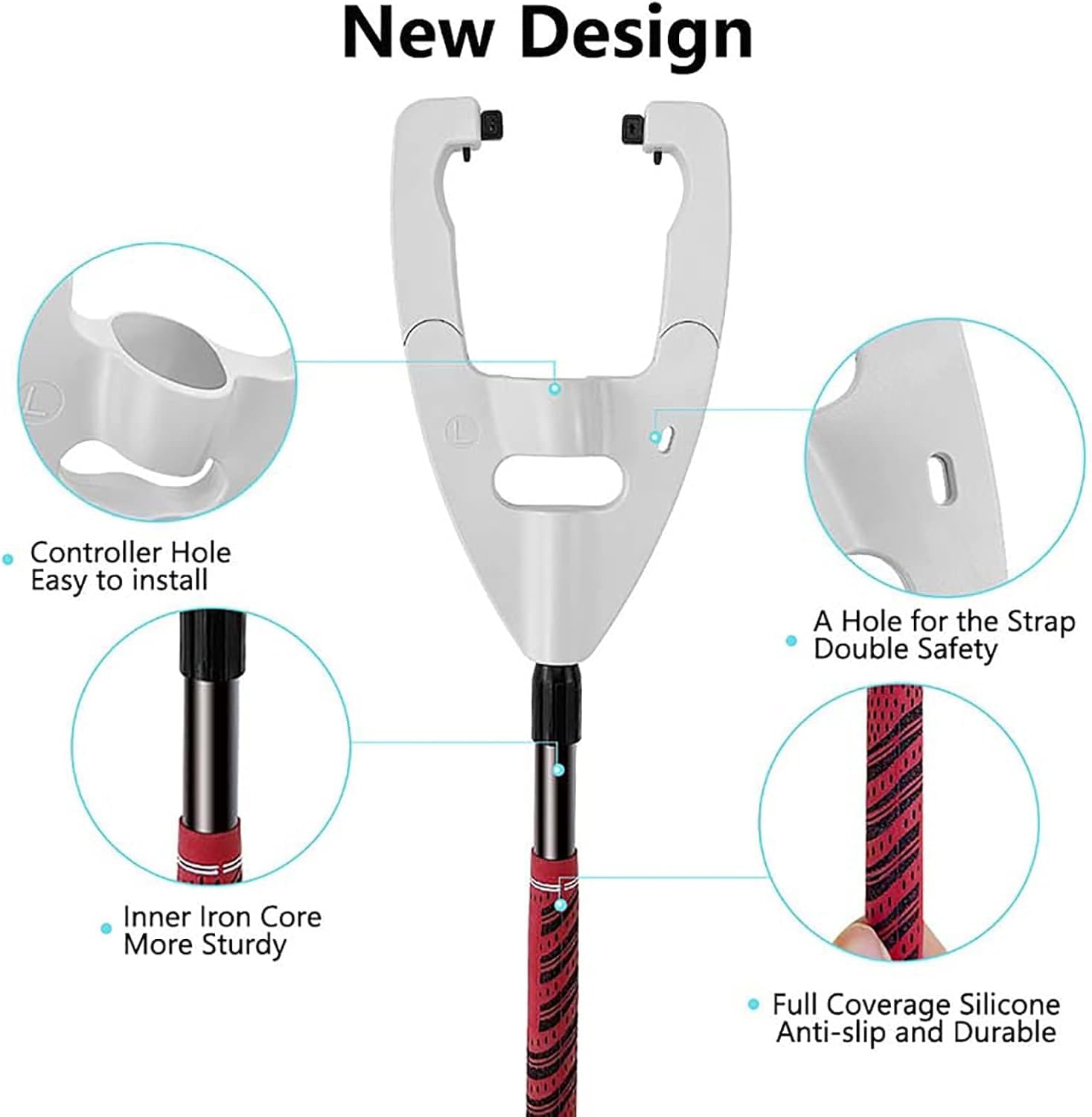 Immersive VR Golf Handle Attaccamento con copertura migliorata del controller Grip per un gioco di swing più realistico e preciso
