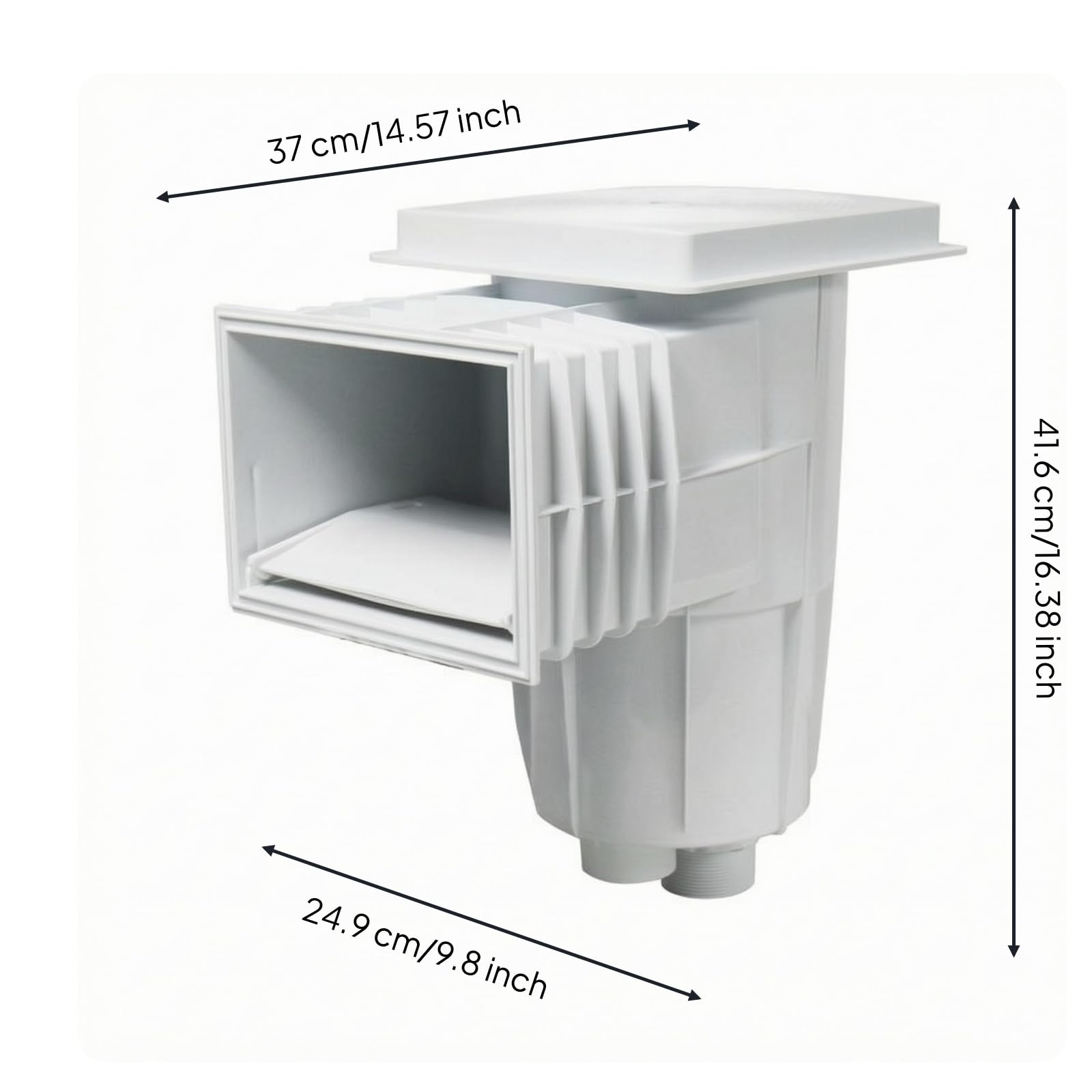 Skimmer Piscine Débris Flottants Skimmer Plastique Blanc Écumoire Surface, AQ-0030