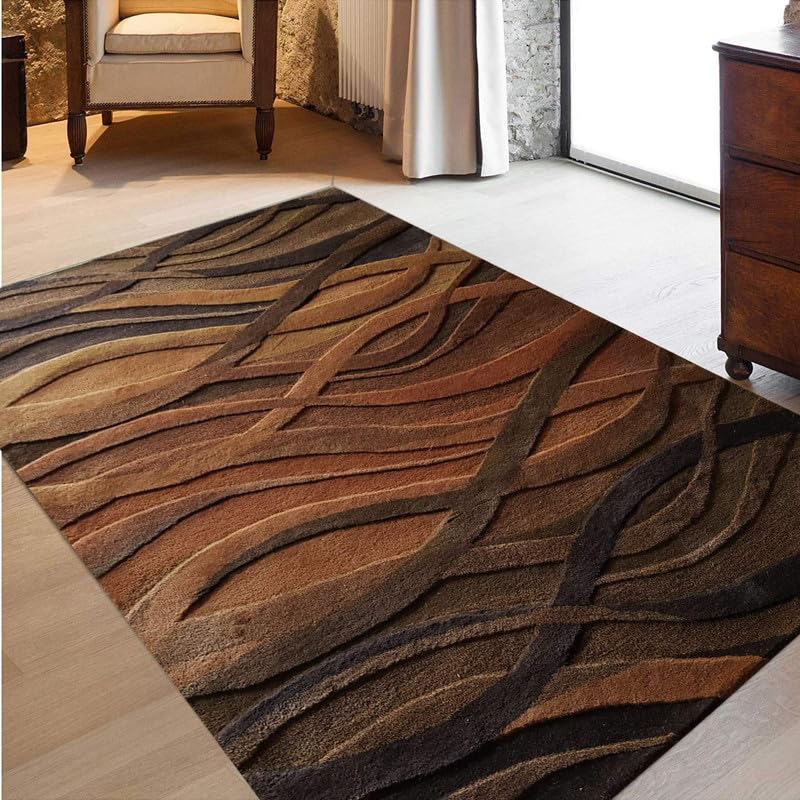 zia carpets Zamora Handmade Woollen Modern Designer Accent Carpet for Living Room Multicolor Size 10 X 12 Feet (B0DBH274YM) Amazon Price History, Amazon Price Tracker