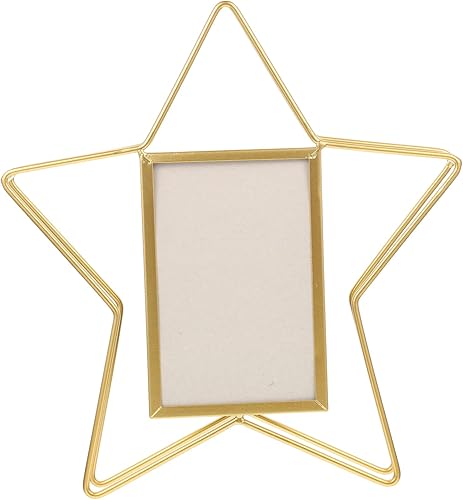 Miniatura 1 de VOSAREA Marco de fotos, marco de fotos, marco de exhibición de póster, decoraciones doradas, decoración de corazón, marco de fotos de bebé, soporte