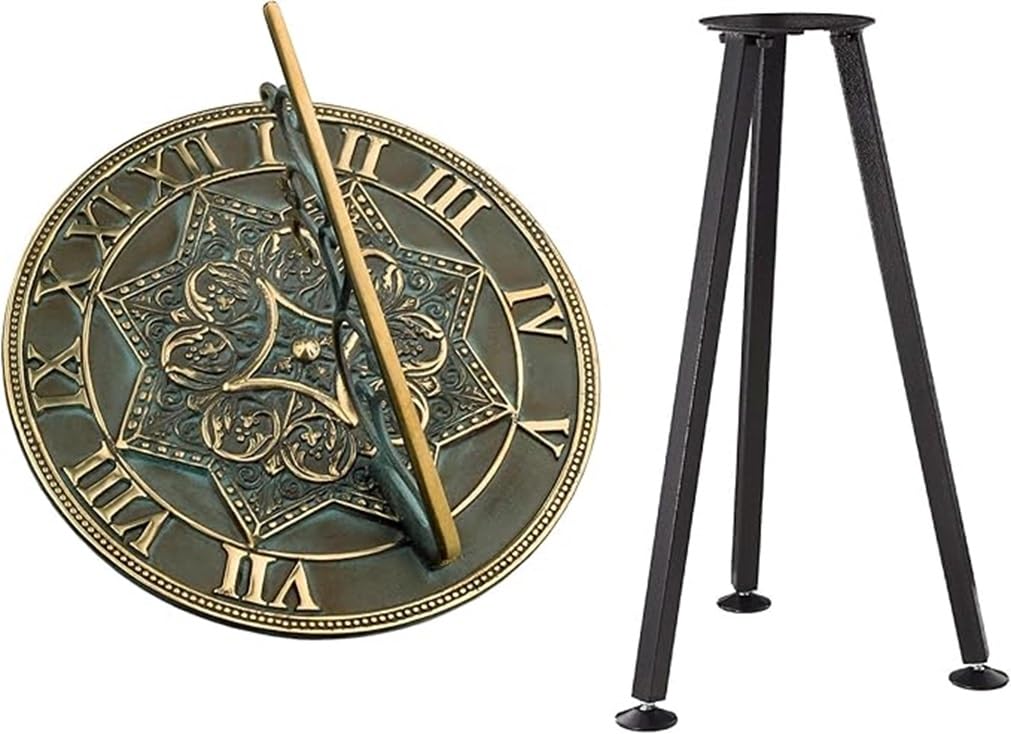 Homme Decor Sonnenuhr aus Messing mit Ständer