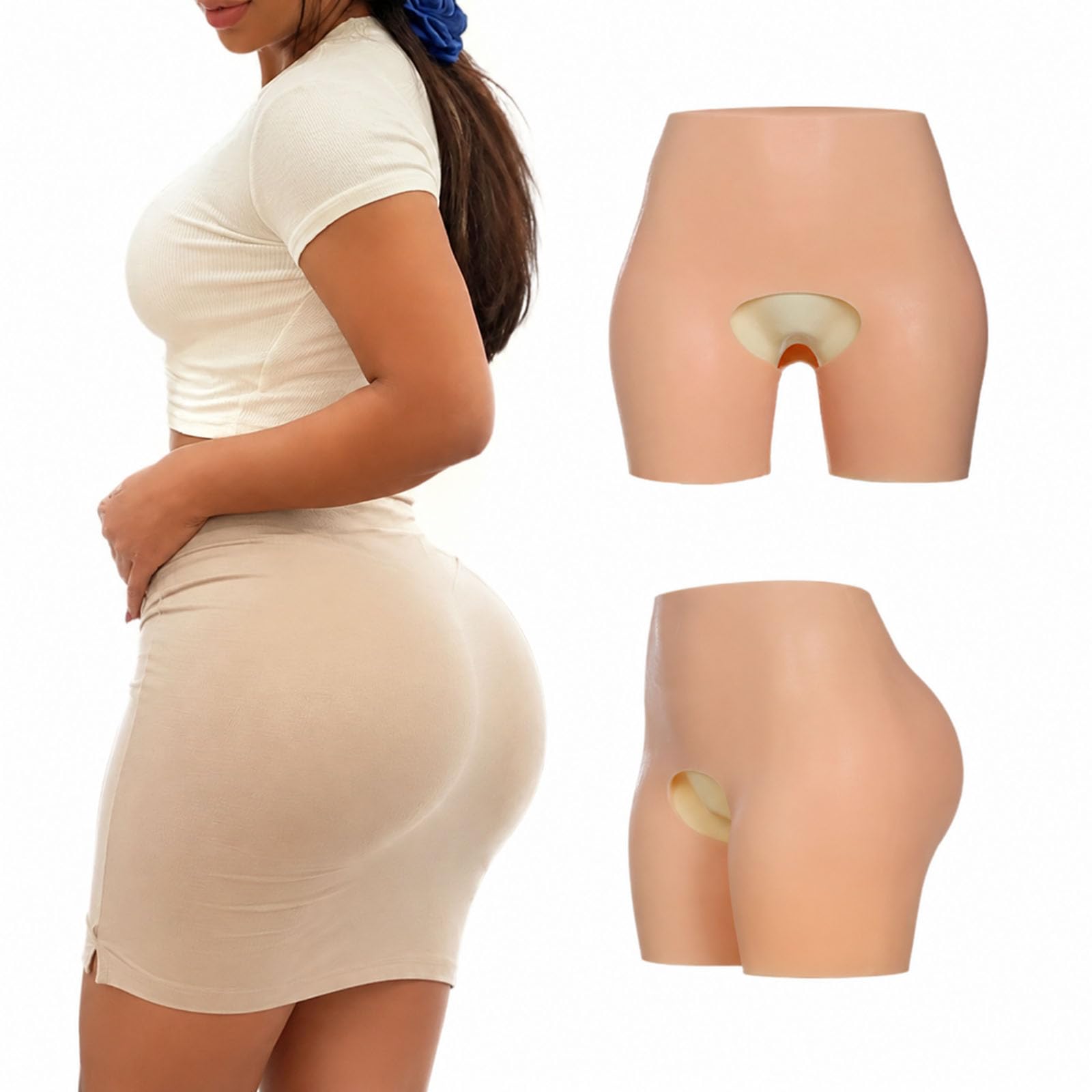 Modellatore per Fianchi in Silicone per Donna, Slip Push-up per Glutei con Imbottitura in Silicone realistica, Che esalta Le Curve
