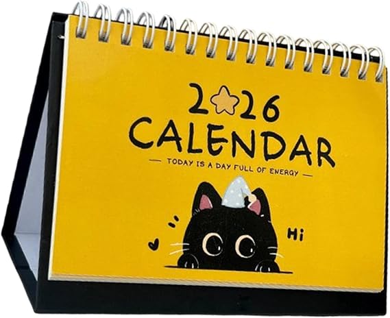 2026 Flipped Standing Desk Calendar, Monthly Desktop Organizers Daily Schedule Planner Home Decorations Calendar Pocket Sized Desk Planner