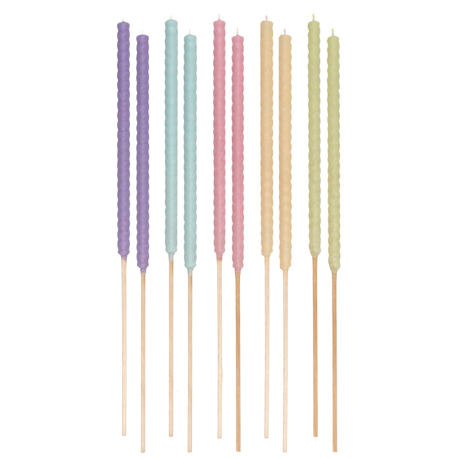 Hussala Narbonne Gartenfackel in 10er Sets, 50 Wachsfackeln mit 5 Farben