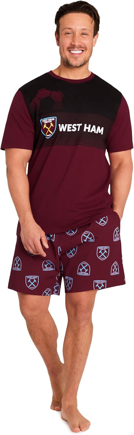 West Ham United Mens Pajamas Set, Short Jamaica Ubuy